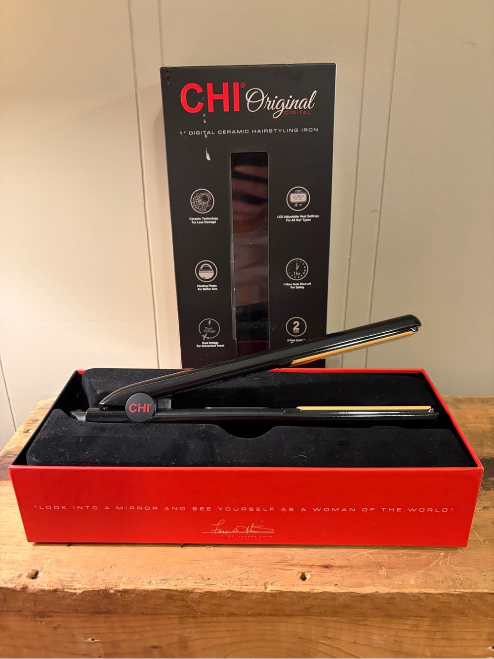 CHI Original Black Ceramic Hair Straightener - Professional Flat Iron